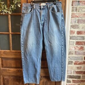 Levis 550 Relaxed Fit Jeans Mens 36x30 (measured) Blue Medium Wash Tapered Leg